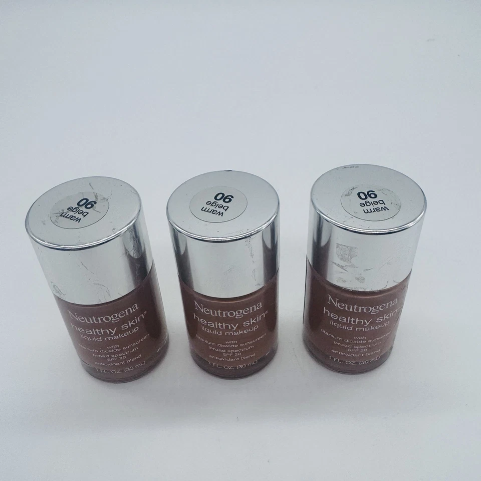 Neutrogena Healthy Skin Liquid Makeup Exp 2020 90 Warm Beige 1 Oz Each ~ 3 Pcs - Image 2 of 4
