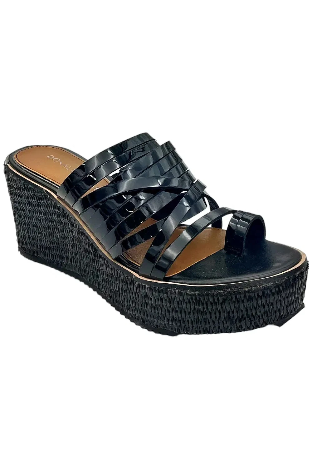 Donald Pliner Women's Ithaca Patent Slip-On Wedge Sandals Black
Opens in a new window or tab