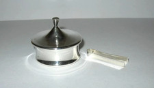Taxco México Plata Esterlina Sacarina Tapa Salero Especias Cuenco con Pinzas