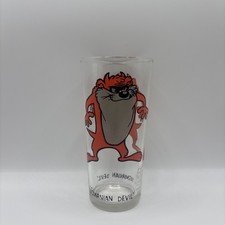 TASMANIAN DEVIL Warner Bros. Pepsi Collector Series 1973 VTG Black Letter Glass