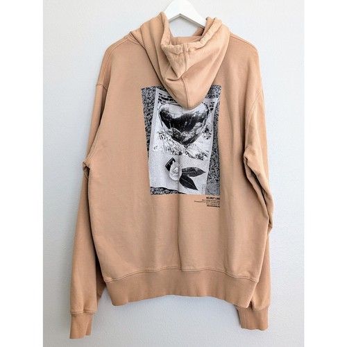 Helmut Lang Paris Sudadera con Capucha Gráfica Para Hombre XL Tostado Pullover Sudadera Ropa de Calle - Imagen 5 de 7