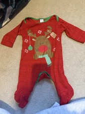 0-3 Months Reindeer Baby Grow