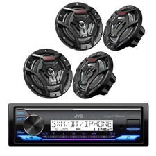 JVC KD-X38MBS Receiver  2x CS-DR6200M 6.5" Marine Speakers Bundle