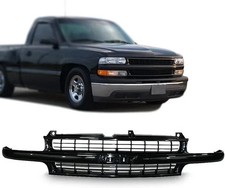 Front Grille Grill Black Compatible With 1999-2002 Chevrolet Silverado 1500 2500 Front Grille Grill Black Compatible With 1999-2002 Chevrolet Silverado 1500 2500