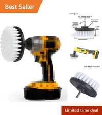 5-Inch Cordless Soft Bristle Drill Brush for Quick Professional-Level Cleaning