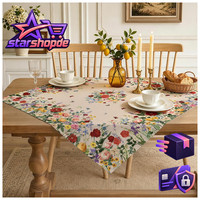 Mitteldecke Blumen Polyester Rechteckig 85 X 85 Cm Tischdecke Deko