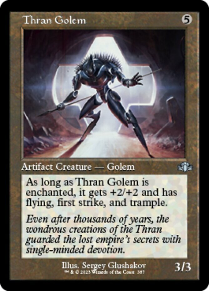 Thran Golem - Retro Frame NM-Mint Dominaria Remastered MTG