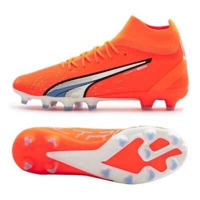 PUMA Ultra Pro FG/AG Orange White Blue 107240-01 Men's Soccer Cleats