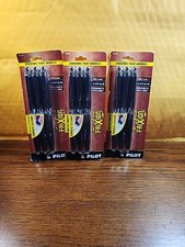 Pilot FriXion Ball Erasable Black Gel Pen, Fine, 0.7mm, Lot Of 3.