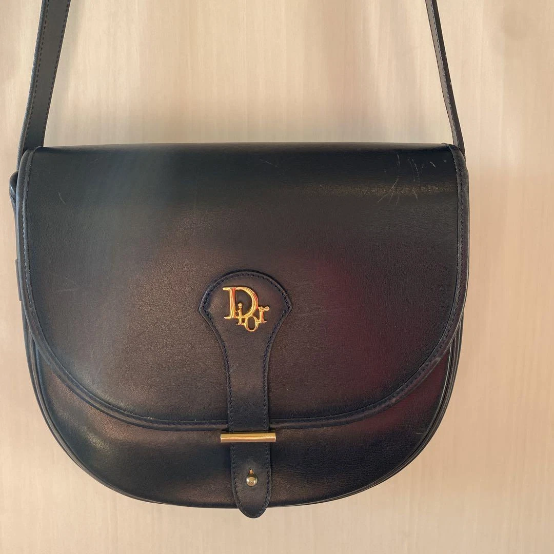 Sac bandoulière Dior en cuir bleu foncé
