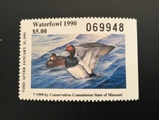 ICOLLECTZONE  US Missouri 1990 MO12 Duck Stamp VF NH