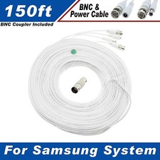 WHITE PREMIUM 150Ft CCTV SURVEILLANCE CABLES FOR SAMSUNG SDH-C5100