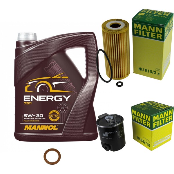 Inspektionspaket 5L Energy 5W-30 FüR Mercedes A-Klasse W168 Vaneo 414 1.7 Cdi-image