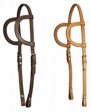 Bobby's English Western Fine Tack Double 2 Ear Horse Headstall Dark or Medium