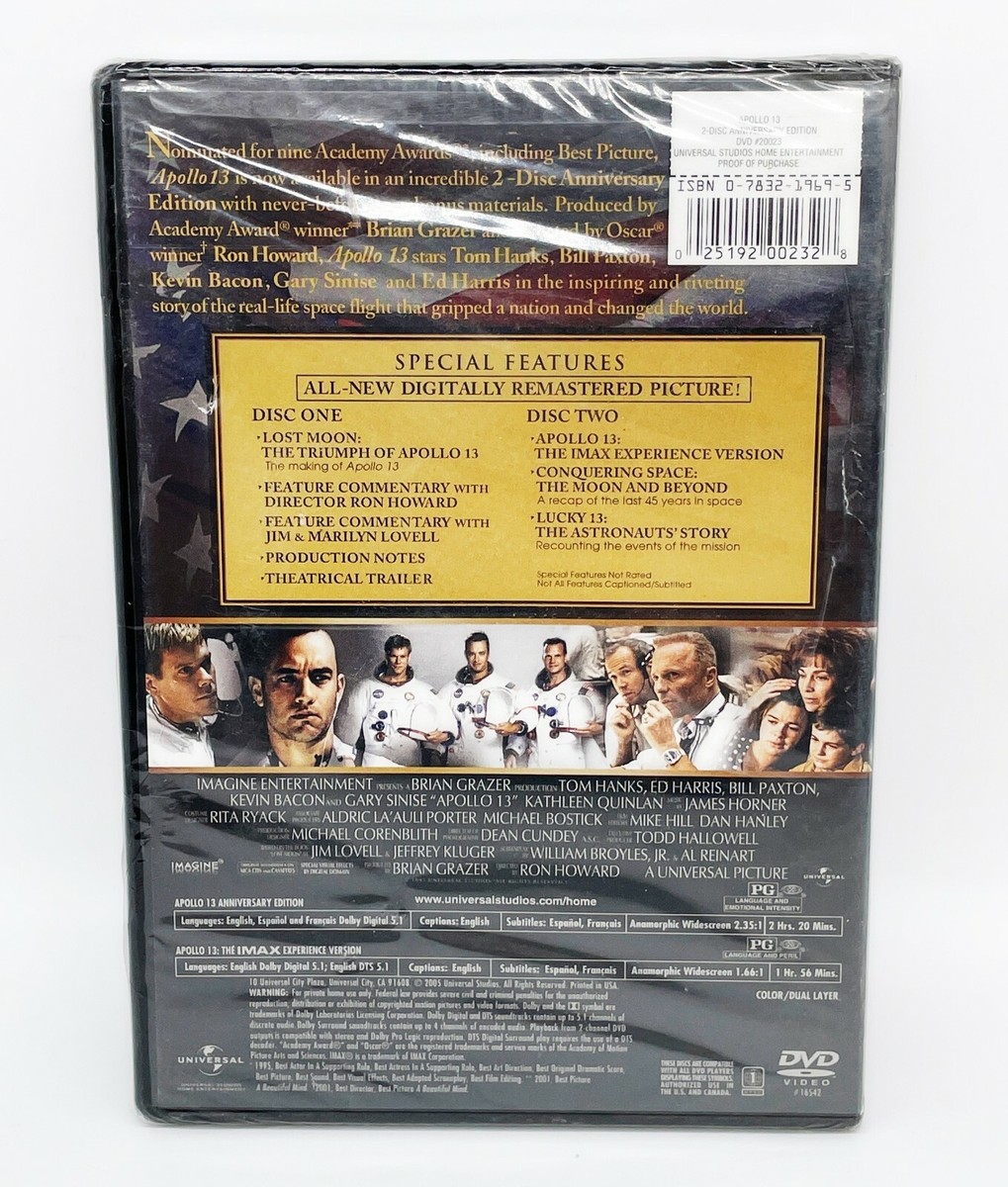 APOLLO 13 DVD 2 Disc Anniversary Edition Tom Hanks New
