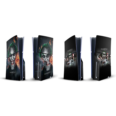 INJUSTICE GODS AMONG US KEY ART VINYL SKIN DECAL FOR SONY PS5 SLIM DISC CONSOLE