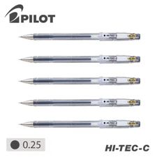 PILOT HI-TEC-C Ultra Precision Ball-Point Pen 0.25mm 5pcs Set Made in Japan