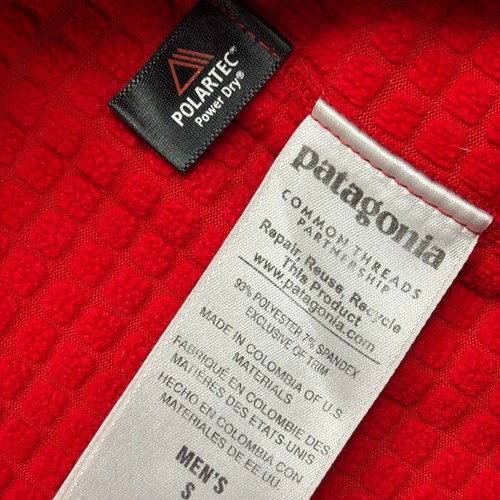 Patagonia Fleece Adult Small Red R1 Hoody Polartec Regulator Lightweight Mens - Picture 7 of 11