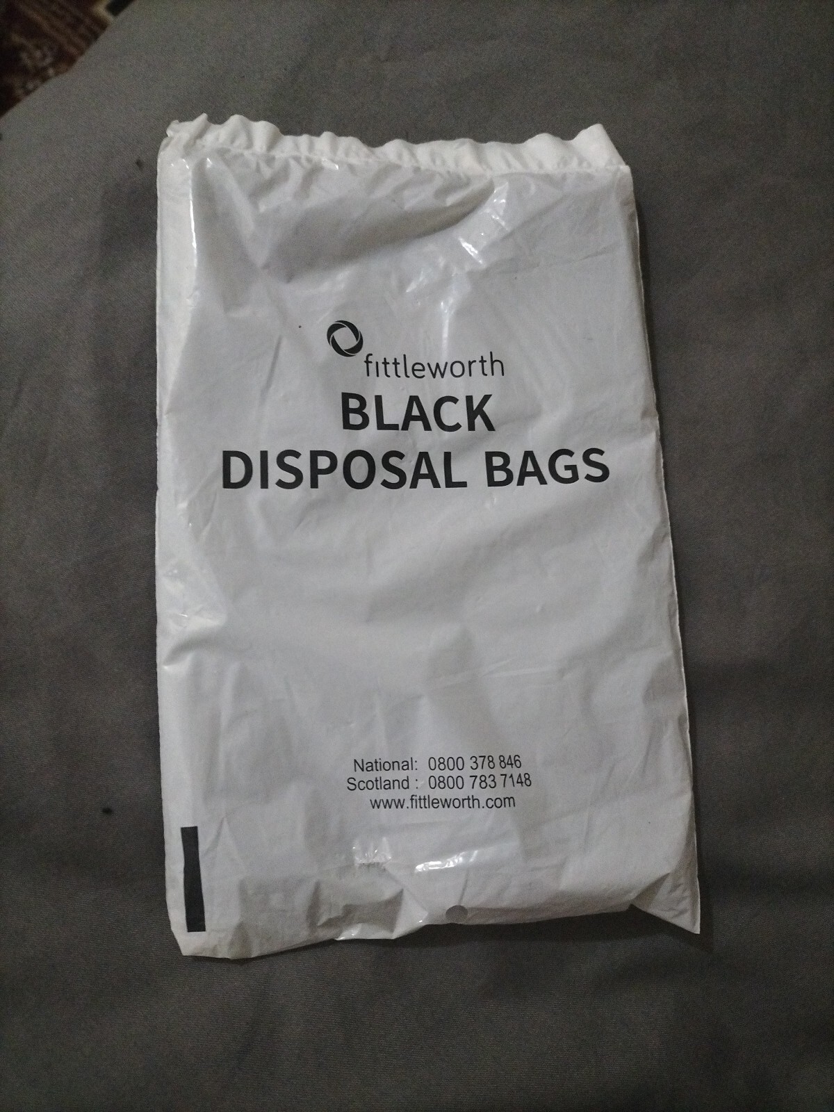 FITTLEWORTH BLACK TIE DISPOSAL BAGS 30PCS SCENTED HYGIENE INCONTINENCE