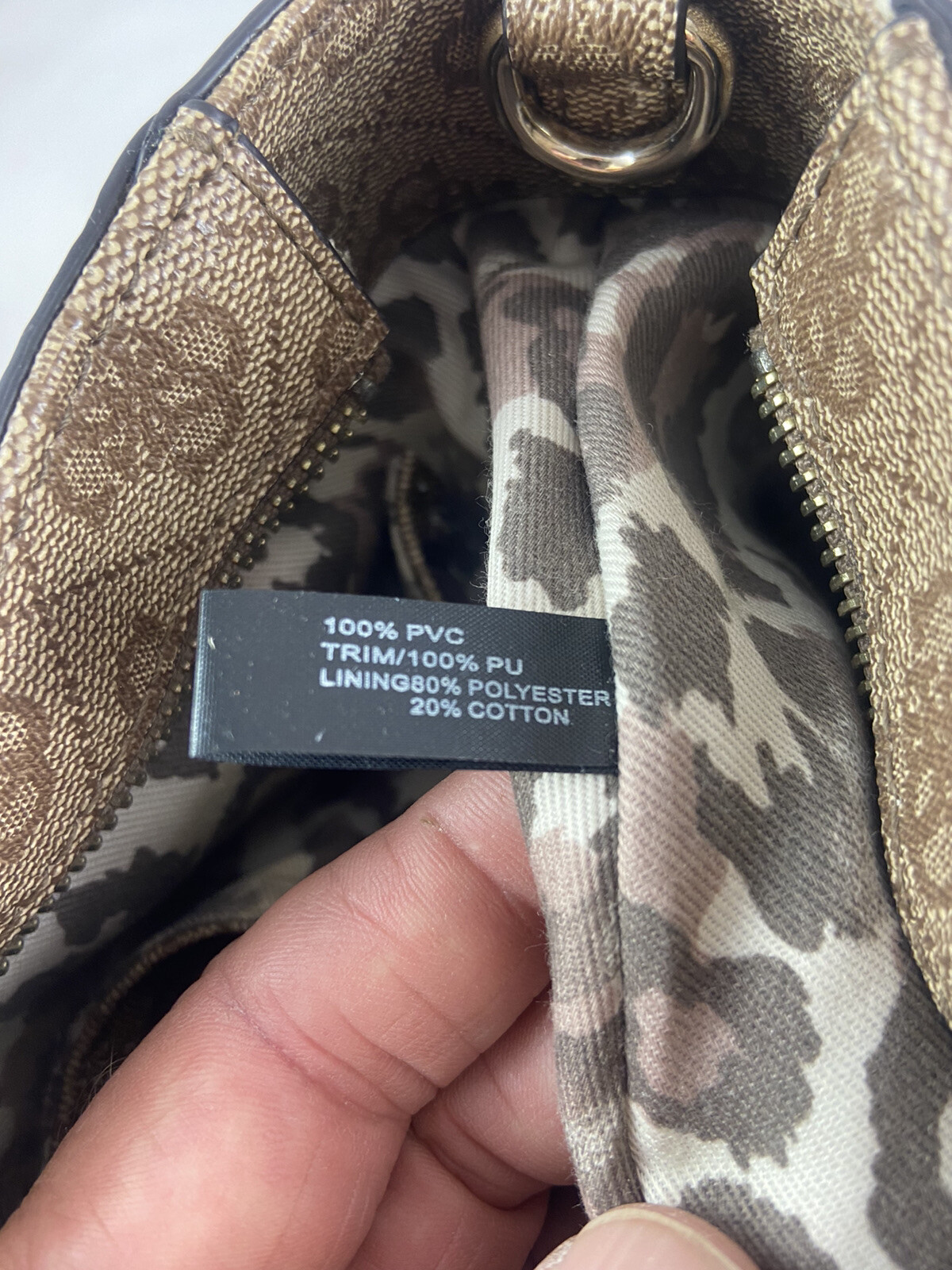 GUESS Women's Martine Brown Logo Print Handbag Pu… - image 6