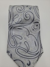 Romario Manzini Collection Silver Grey Blue Neck Tie NWOT 3.75"