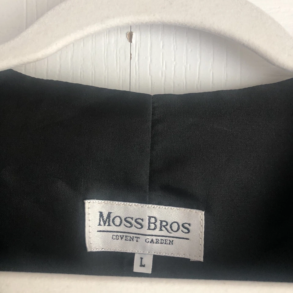 Moss Bros Green Black Floral Pattern Wedding Formal Waistcoat Men's L 40/42" - Image 2 of 4