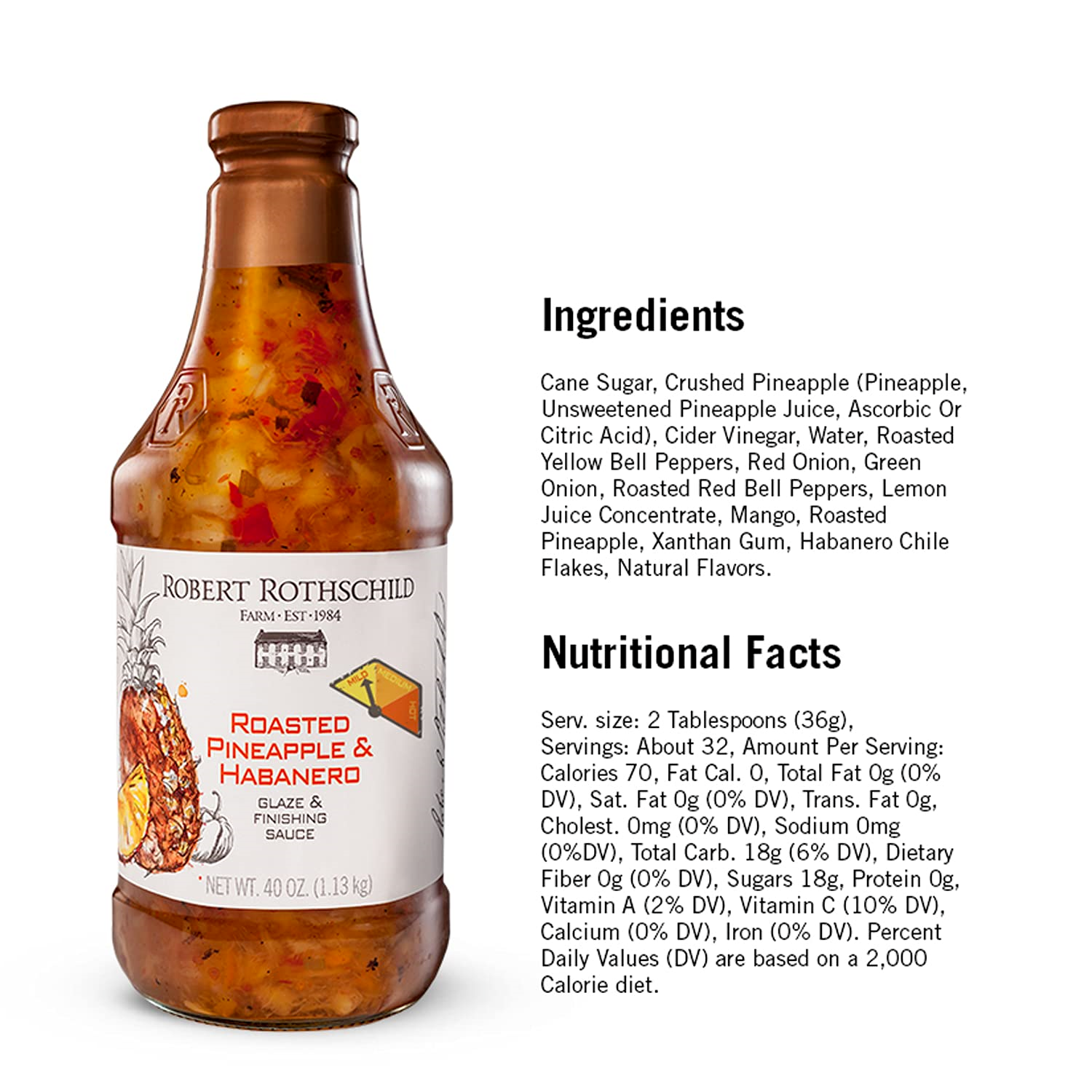 Robert Rothschild Farm Roasted Pineapple Habanero, Glaze & Finishing