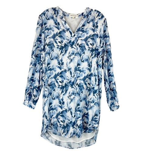 cloth and stone long sleeve shirt dress Cloth & Stone Abstract Print Button Up Long Sleeve Tunic Shirt Dress Medium