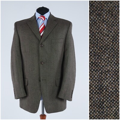 Mens Brown Sport Coat 42R US Size C.COMBERTI Wool Blazer Jacket