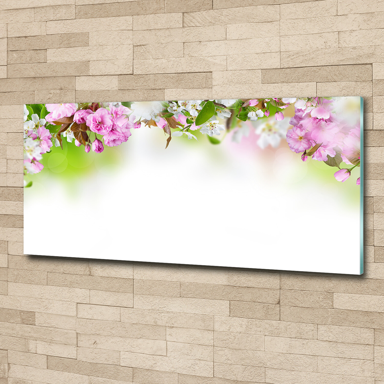 Tulup Glass Print Wall Art Image Picture 125x50cm Spring flowers eBay