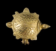 Figurine Tortue - Pilulier en Laiton à Poser Artisanat fait main Inde 718