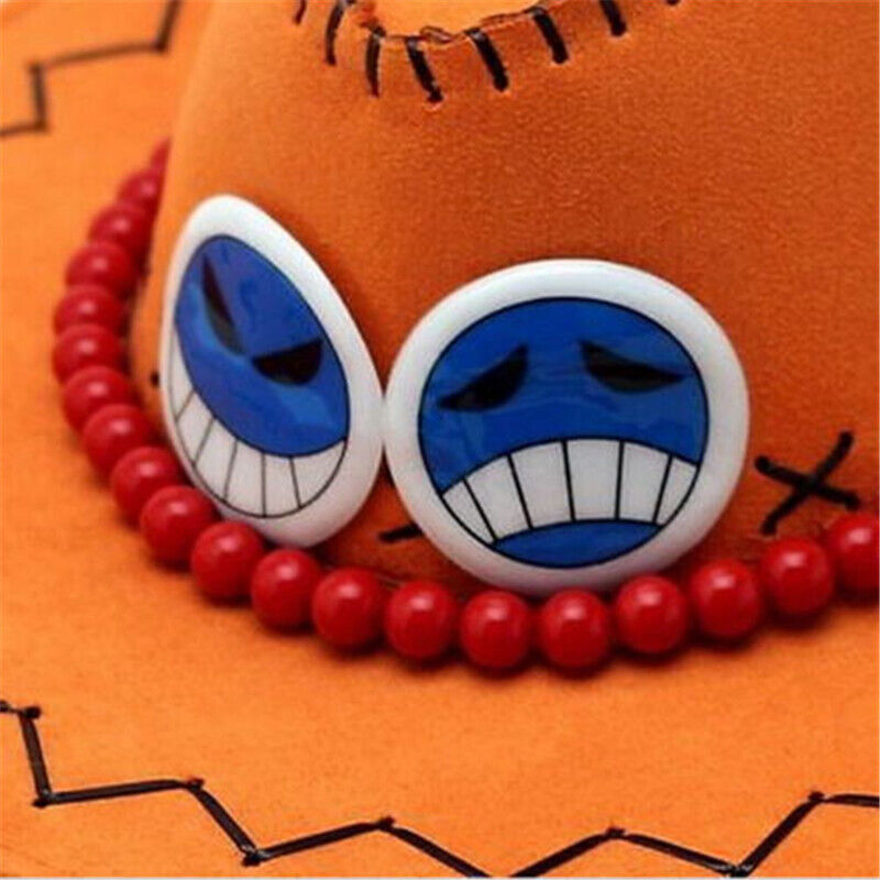 ONE PIECE Portgas D Ace Cosplay Adulto Unisex Cap Acessórios Do Traje De  Halloween Dos Desenhos Animados Verão Chapéu De Sol Ocasional Praia (BP)