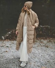 Splendid X Cella Jane Long Puffer Coat In Camel Women's Size Small (avail 6/16)