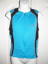 LOUIS GARNEAU LG Blue Sleeveless CYCLING BIKING Work Out Tank Top XL X Large