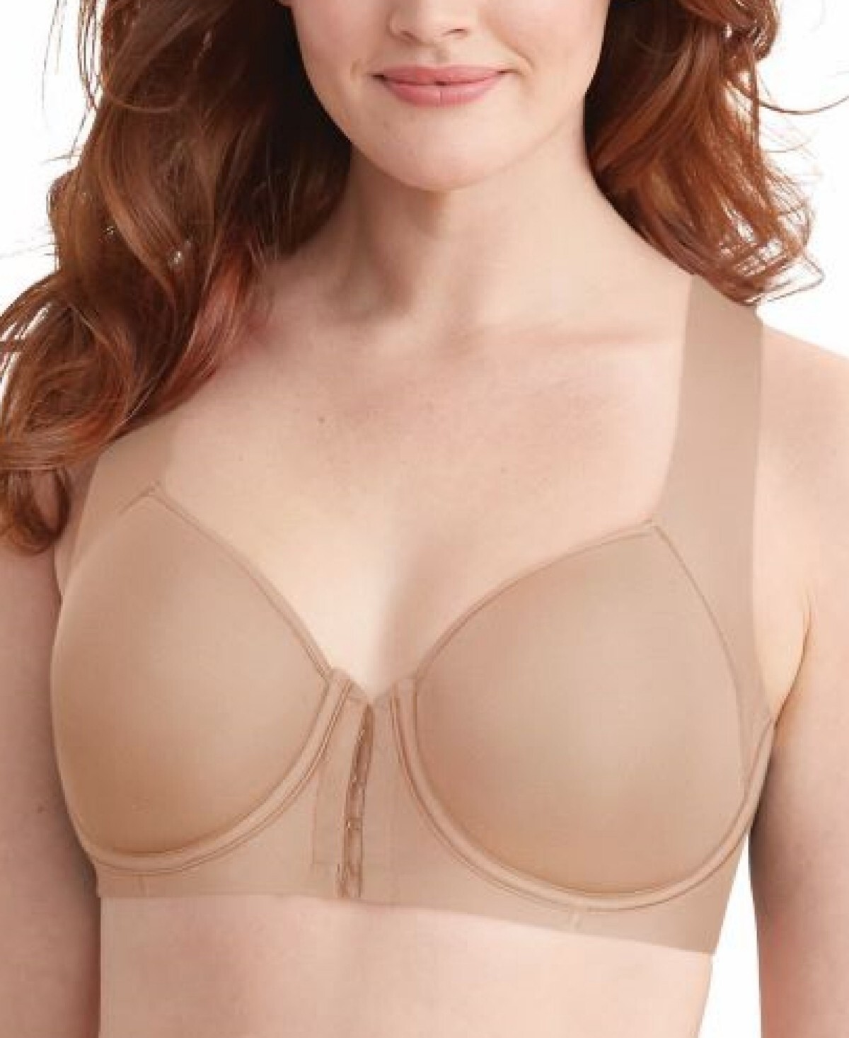 BALI DF3450 Beige Nude Support Posture Front Closure Smooth Back Bra
