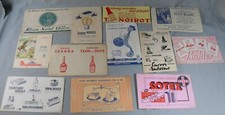 Lot 12 buvards anciens, Buhler, Sotex, Liqueur Izarra, Magdeleine..., rb100