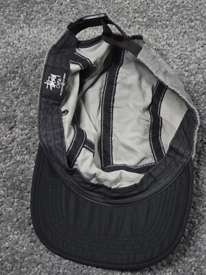 VINTAGE Stussy Capz 5 Panel Strapback Nylon Hat Cap Grey