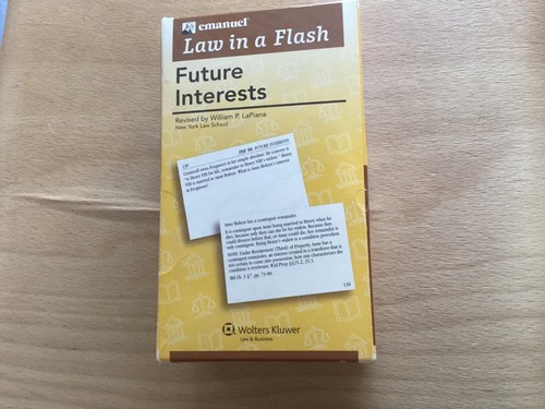 NEW Emanuel Law in A Flash: Future Interests School Study Aid Flash Cards 2011 - 第 1/2 張圖片