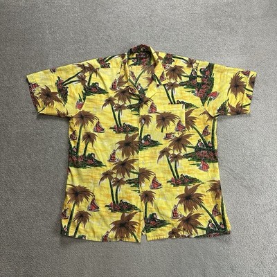 HAWAII Hemd Hawaiishirt Floral XL Magnum Rockabilly Hawaiianer Aloha 8103 Gelb