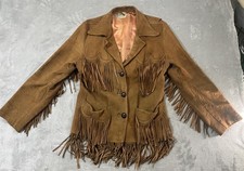 Vintage Pioneer Wear - Albuquerque - Leather Fringes Jacket Coat - Adult Medium