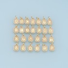 18K Gold Filled CZ Letter Pendant Necklace for DIY Jewelry Making Supply