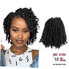 Short Passion Twist Hair 6 Inch Pre 6 Inch Pack of 8 1B Natural Black