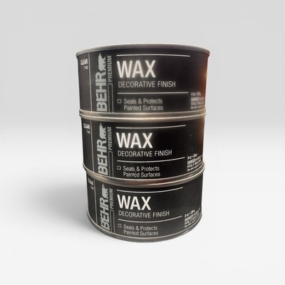 3 PACK BEHR PREMIUM 8 oz. Clear 7140 Interior Chalk Decorative Wax Finish