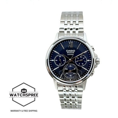 Casio Men's Beside Series Analog Stainless Steel Band Watch BMS-300D-2A