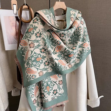 Winter Warm Cashmere Scarf for Women Luxury Pashmina Blanket Thick Shawl Wrap Ne