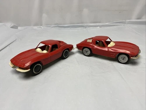 Vintage Tonka Plastic Corvette Car Load 2pc
