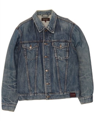 ESPRIT Mens Denim Jacket UK 36 Small Blue Cotton CP10