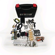 Tattoo Machines Lot of 4 Power Supply TPN-021 Foot Pedal 6 Ink Colors AS-IS Kits