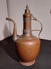 brocca turca antica in rame battuto - Epoca '900 - turca