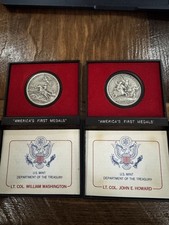 1973 Lotto di 2 PRIME MEDAGLIE AMERICANE 7° John Howard 8° William Washington